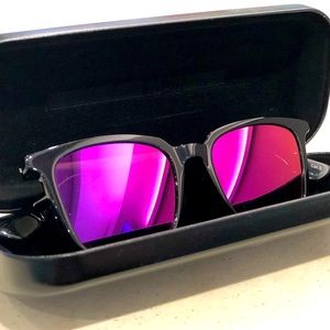 McQ Alexander McQueen Pink Black Rim Sunglasses